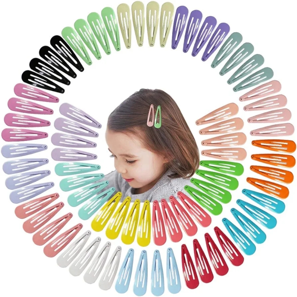 Colorful Hair Clip Set - 80 Pieces - Picture 2 of 7